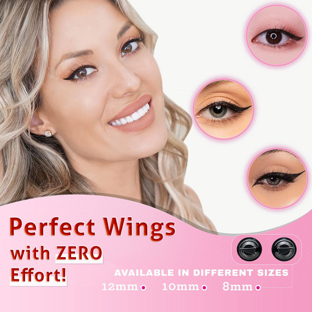 The Flick Stick Winged Eyeliner Stamp – Quick Cat Eye, Smudge-Proof & Waterproof (12mm Vintage, Midnight Black)