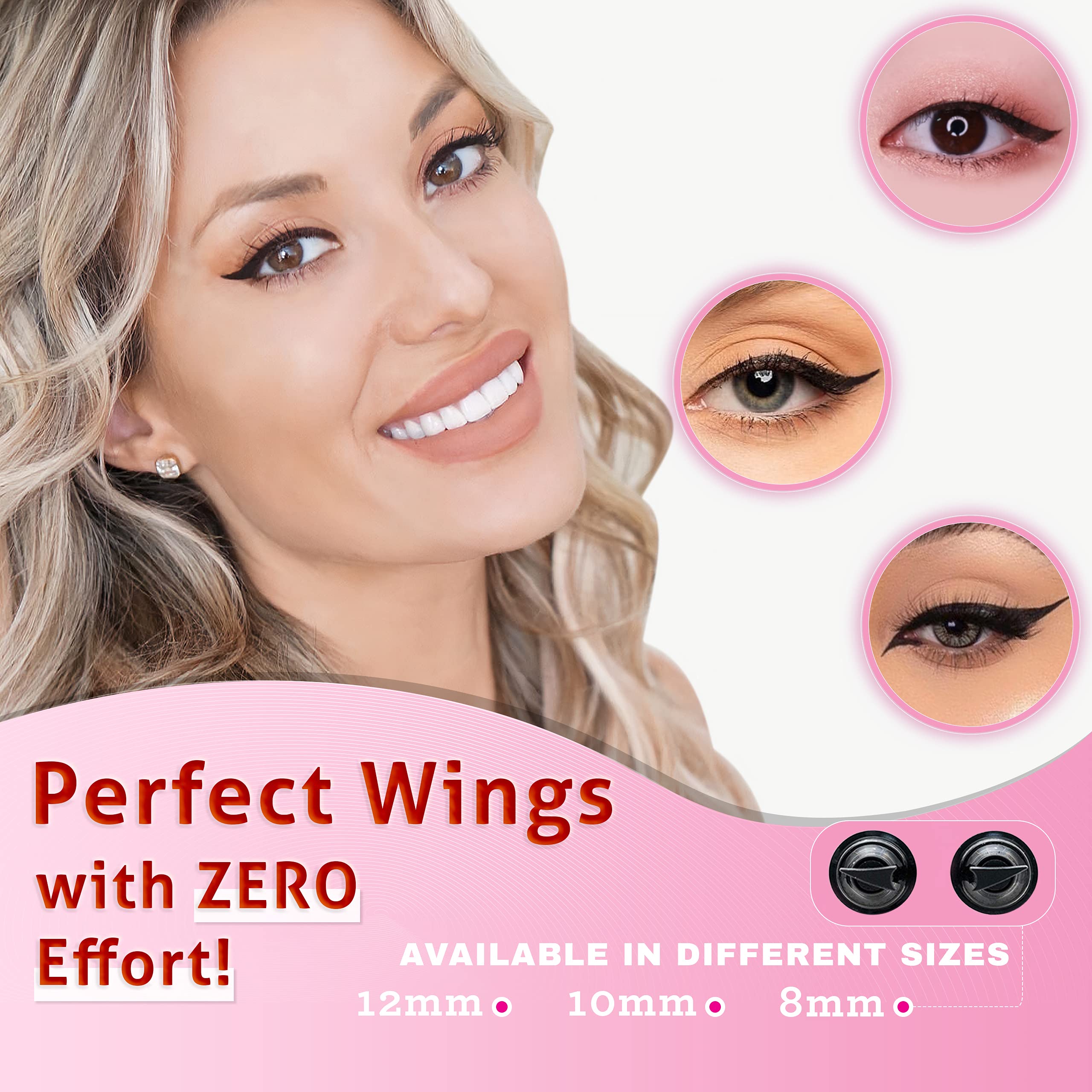 The Flick Stick Winged Eyeliner Stamp – Quick Cat Eye, Smudge-Proof & Waterproof (12mm Vintage, Midnight Black)