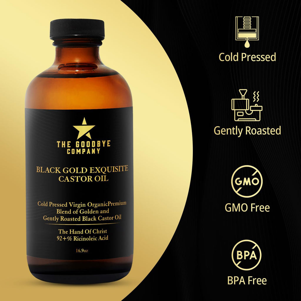 The Goodbye Company Jamaican Black Castor Oil – 100% Pure, Cold-Pressed, 16.9oz