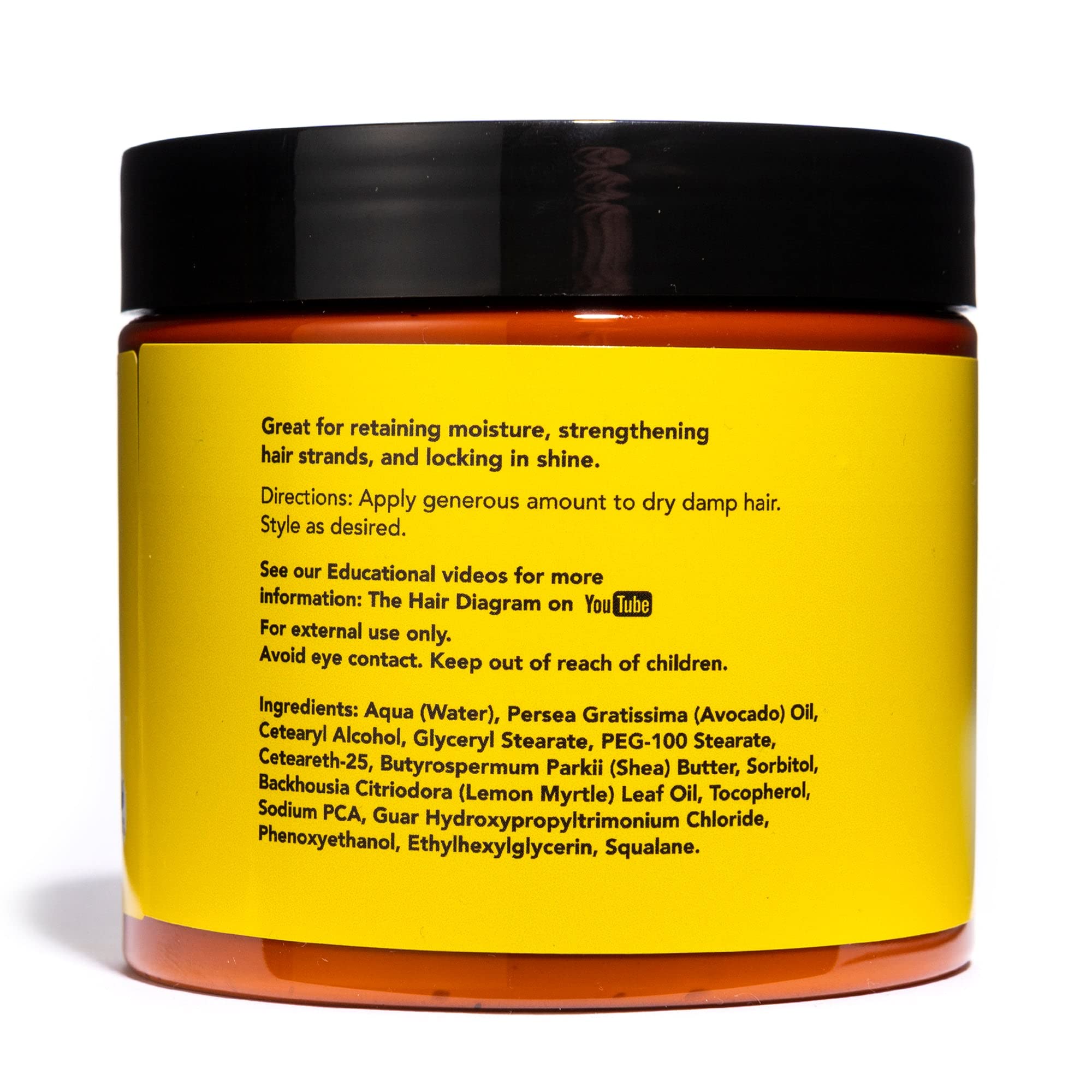 The Hair Diagram Ashley Marie Moisture Control Curl Cream – Avocado & Sunflower Oil, Color Safe, 12oz