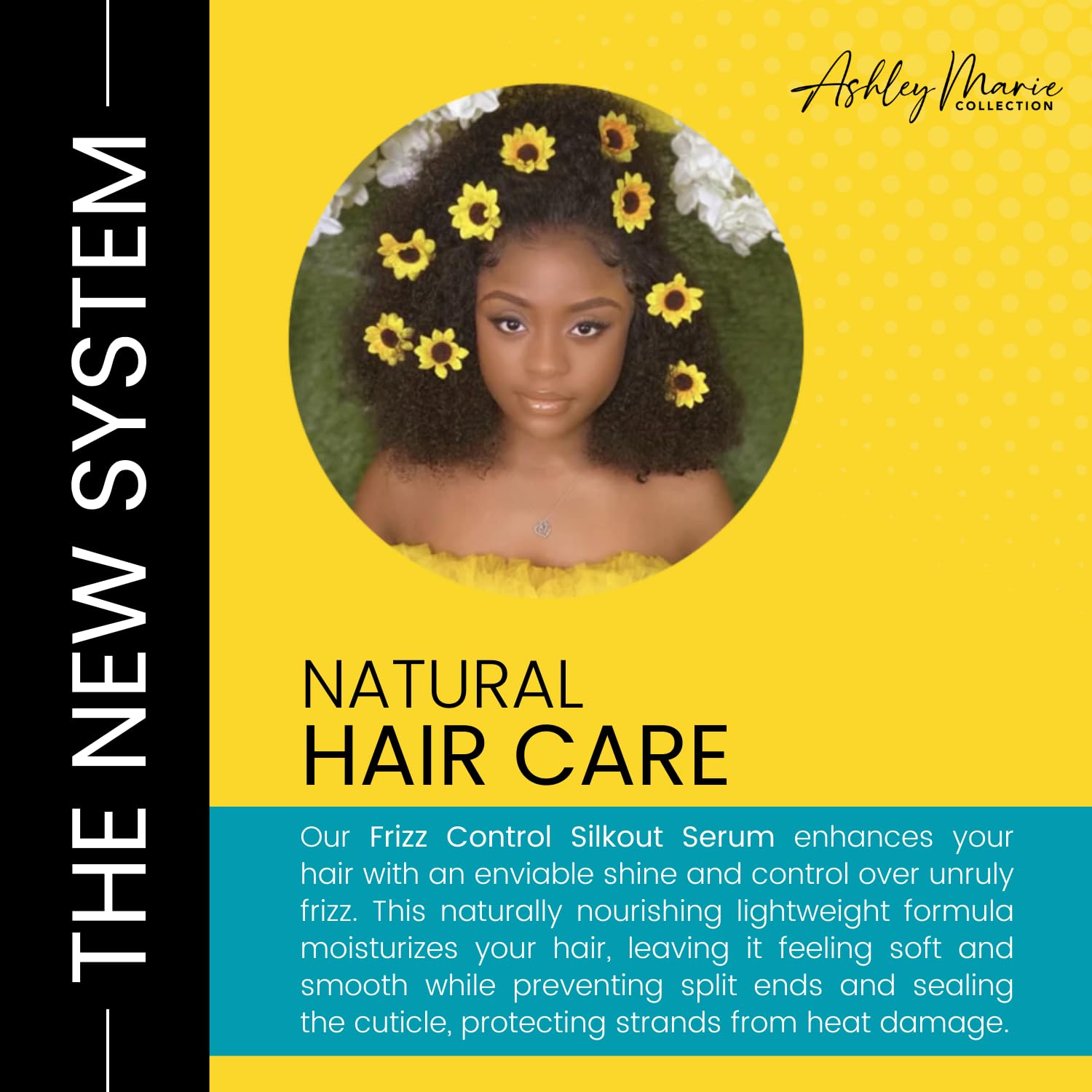 The Hair Diagram Ashley Marie SilkOut Serum – Frizz Control, Strengthening, Shine, Heat Protectant