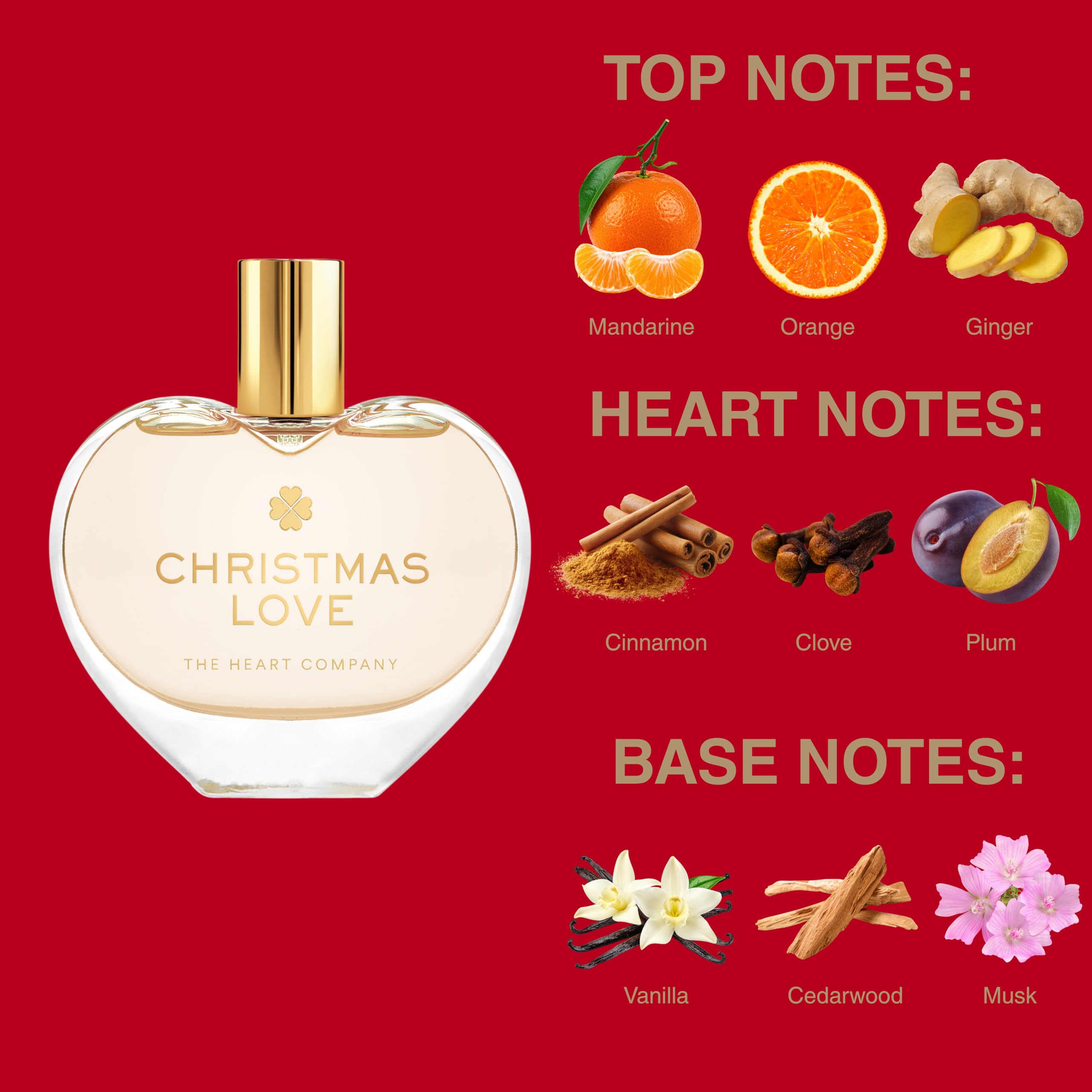 CHRISTMAS LOVE Eau de Parfum – Limited Edition Vegan Holiday Perfume by The Heart Company