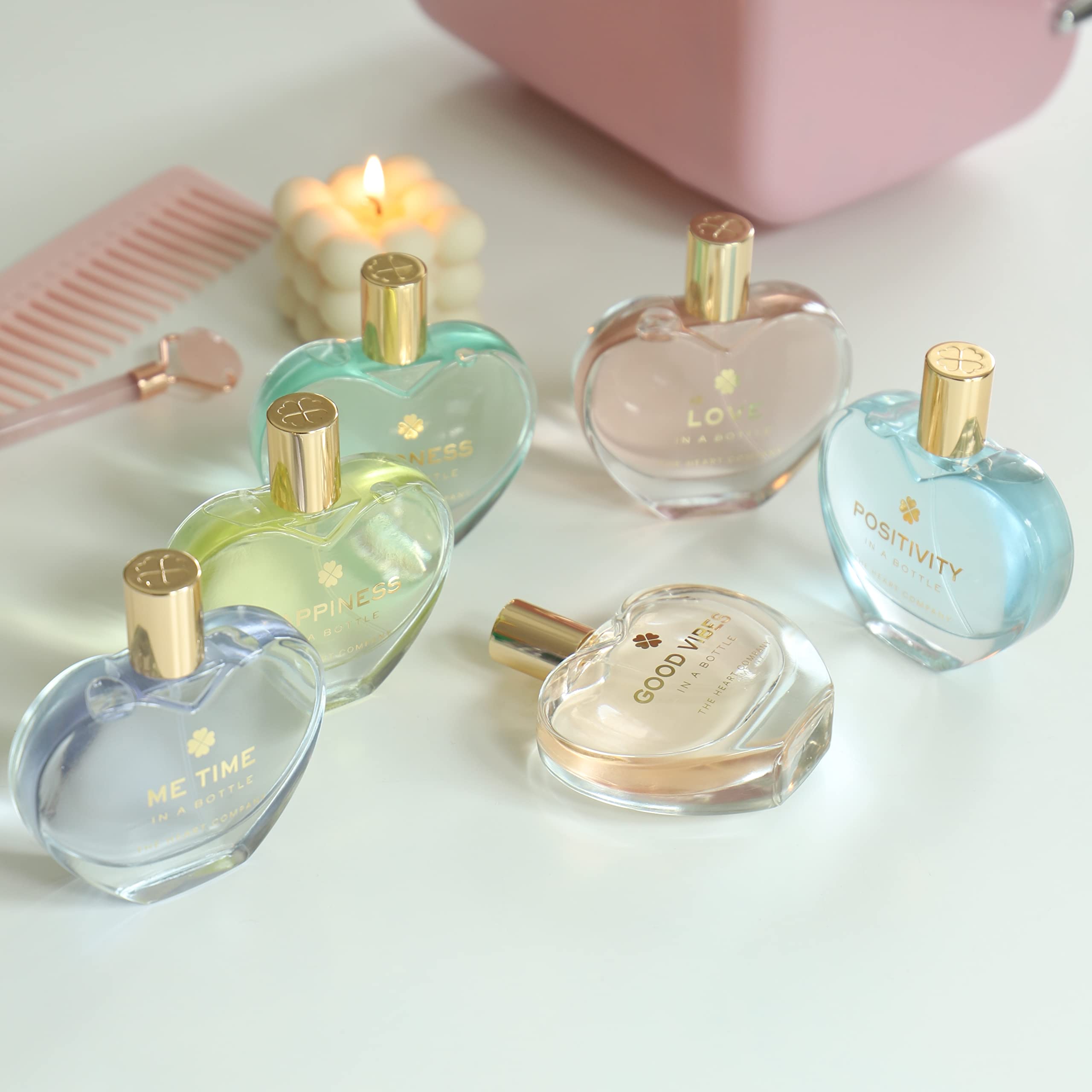 The Heart Company Valentines Love – Floral Sweet Perfume for Women | Vegan, Heart-Shaped Bottle 75ml