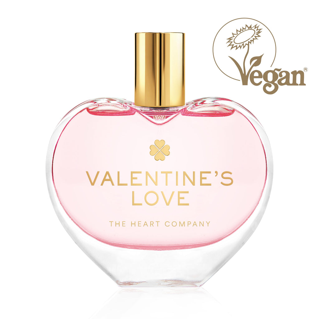 The Heart Company Valentines Love – Floral Sweet Perfume for Women | Vegan, Heart-Shaped Bottle 75ml