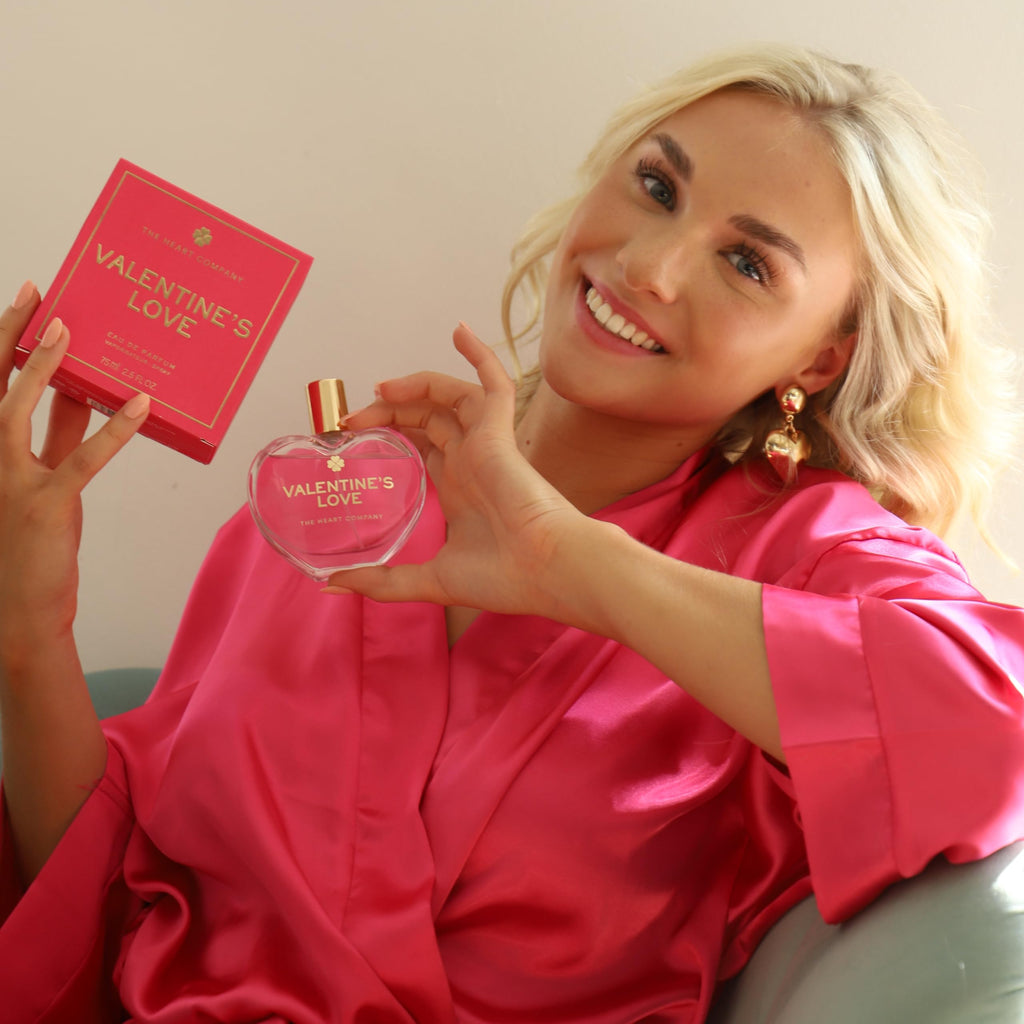 The Heart Company Valentines Love – Floral Sweet Perfume for Women | Vegan, Heart-Shaped Bottle 75ml
