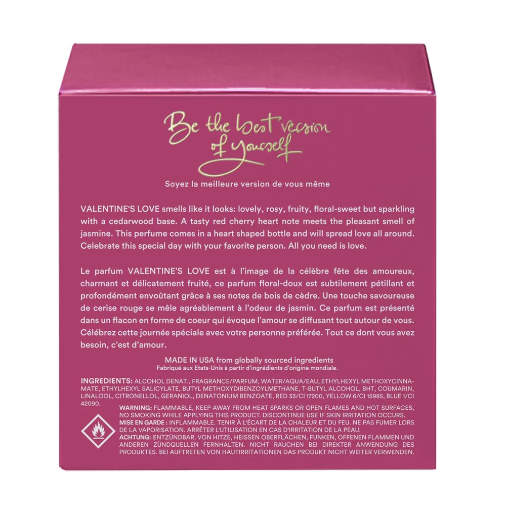 The Heart Company Valentines Love – Floral Sweet Perfume for Women | Vegan, Heart-Shaped Bottle 75ml