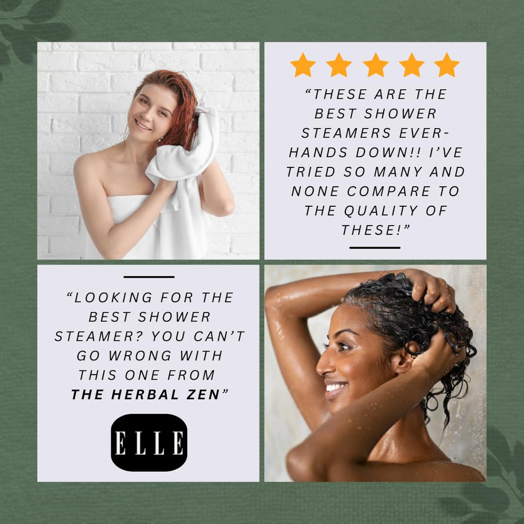 The Herbal Zen Morning Energy Shower Steamers – Peppermint & Lemon, USA Made (10 Pack)