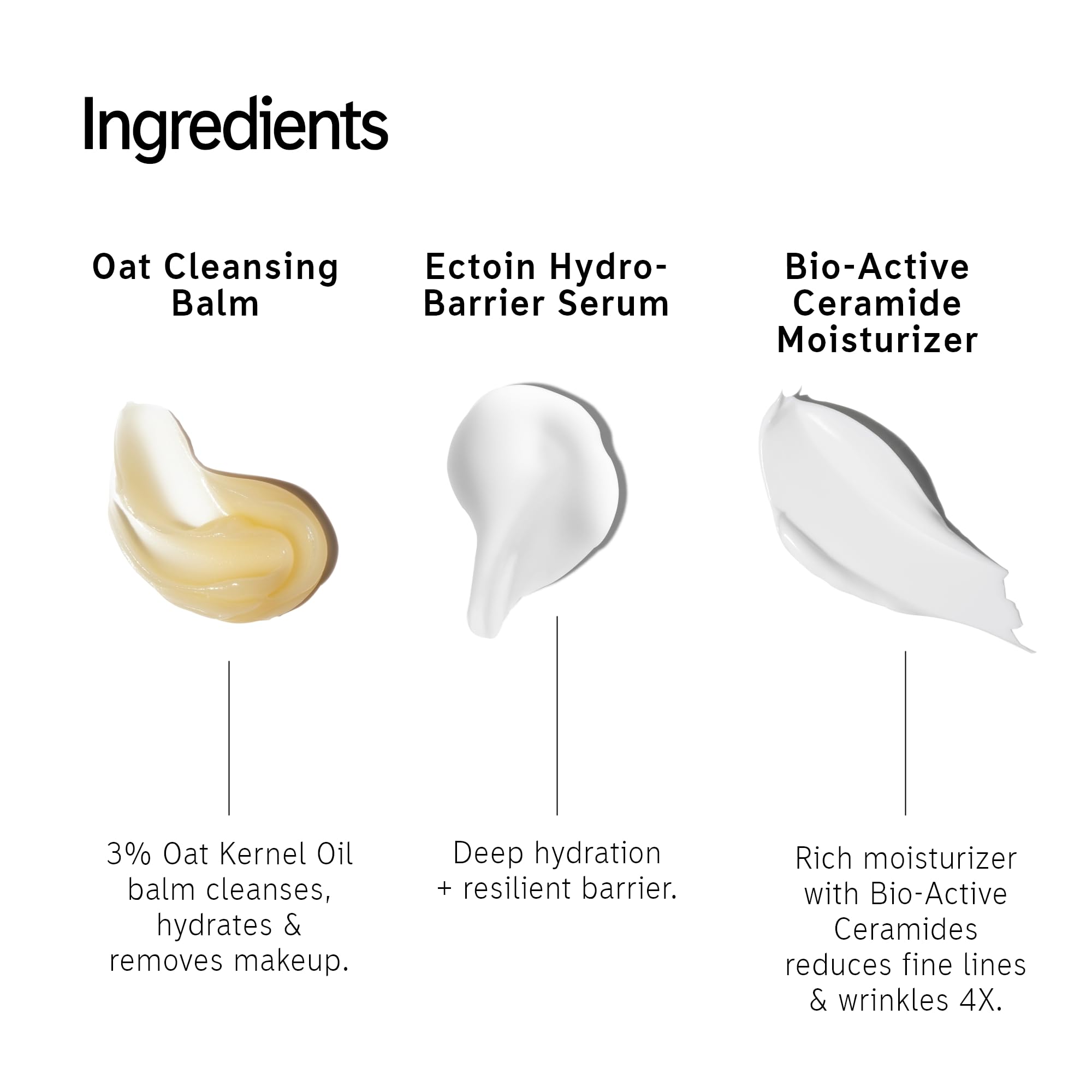 The INKEY List Barrier Skincare Gift Set – Oat Cleansing Balm, Ectoin Hydro-Barrier Serum & Bio-Active Ceramide Moisturiser + Washbag
