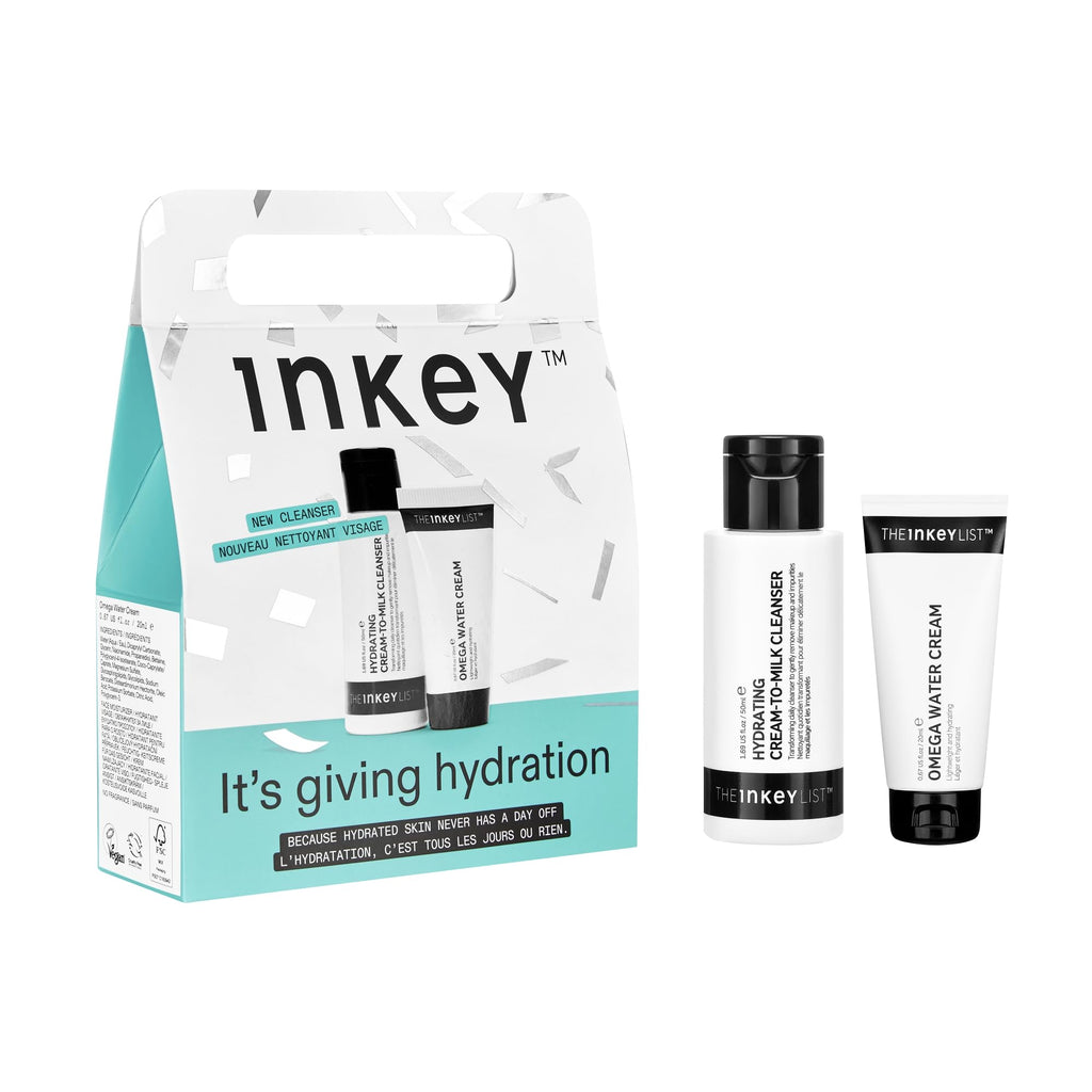 The INKEY List It's Giving Hydration Gift Set – Hydrating Cleanser + Omega Water Cream Duo