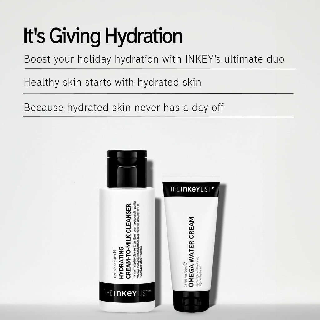 The INKEY List It's Giving Hydration Gift Set – Hydrating Cleanser + Omega Water Cream Duo