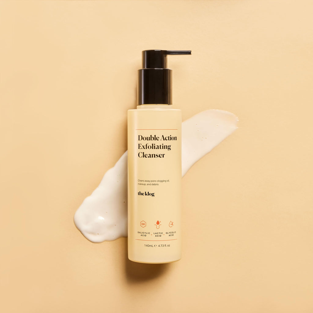 The Klog Double Action Exfoliating Cleanser — Gentle Creamy Gel for All Skin Types