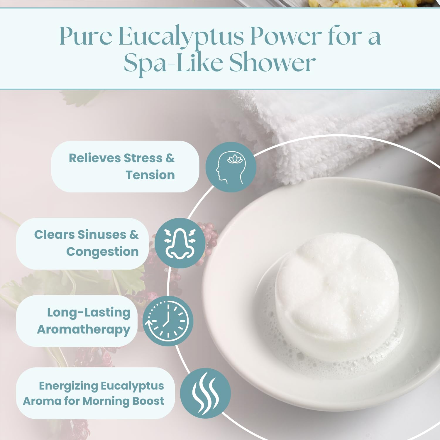 TLG Essence Shower Steamers 7 Pack – USA Made, Extra Eucalyptus & Menthol | The Lavish Goat