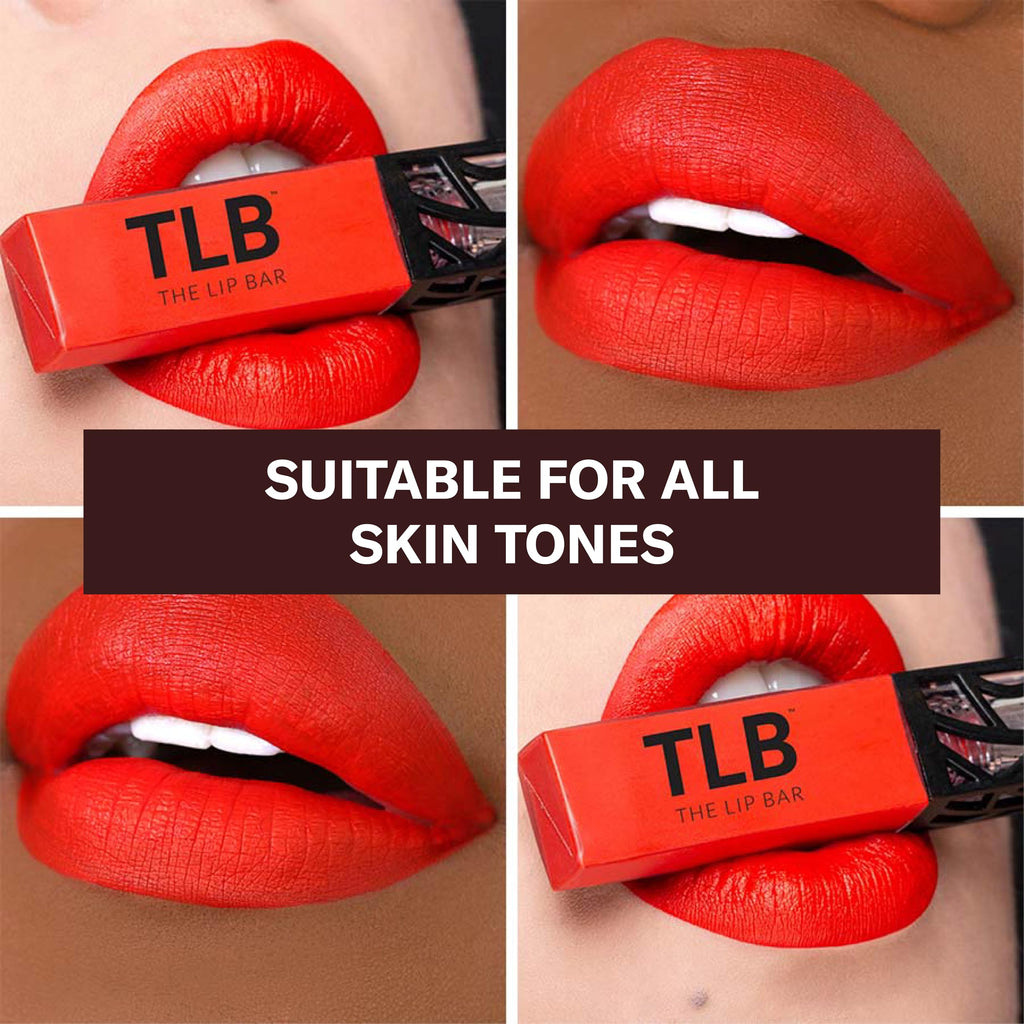 The Lip Bar Boy Trouble Nonstop Liquid Matte Lipstick (Red-Orange) - High Pigment, Long-Lasting, Vegan & Cruelty-Free