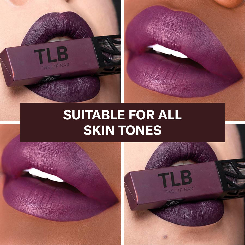 The Lip Bar Drama Queen Deep Eggplant Liquid Matte Lipstick – High-Pigment, Long-Wearing, Vegan & Cruelty-Free