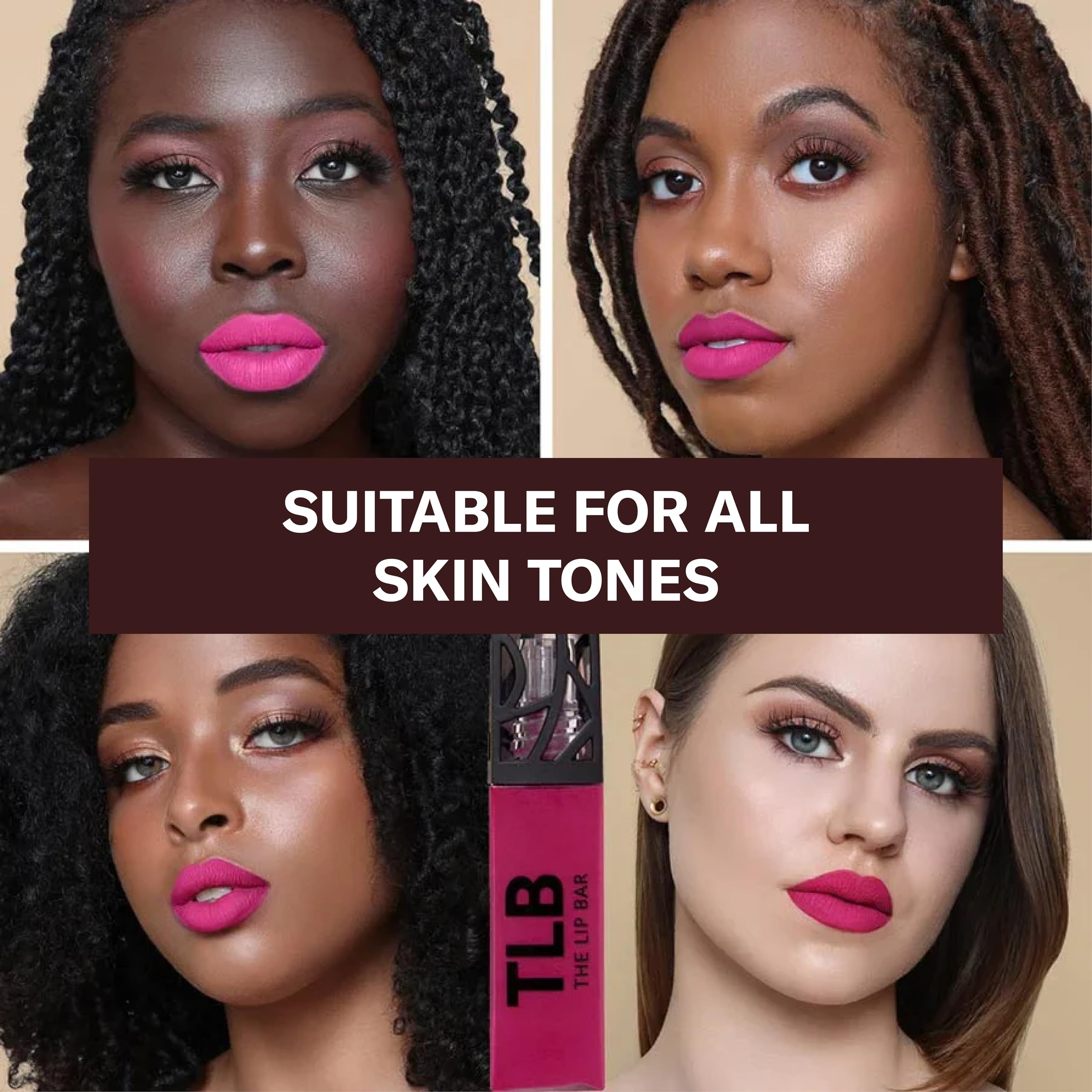 The Lip Bar Nonstop Liquid Matte Lipstick – Playmate Electric Pink (Fuchsia) | High Pigment, Long Lasting, 0.24 oz