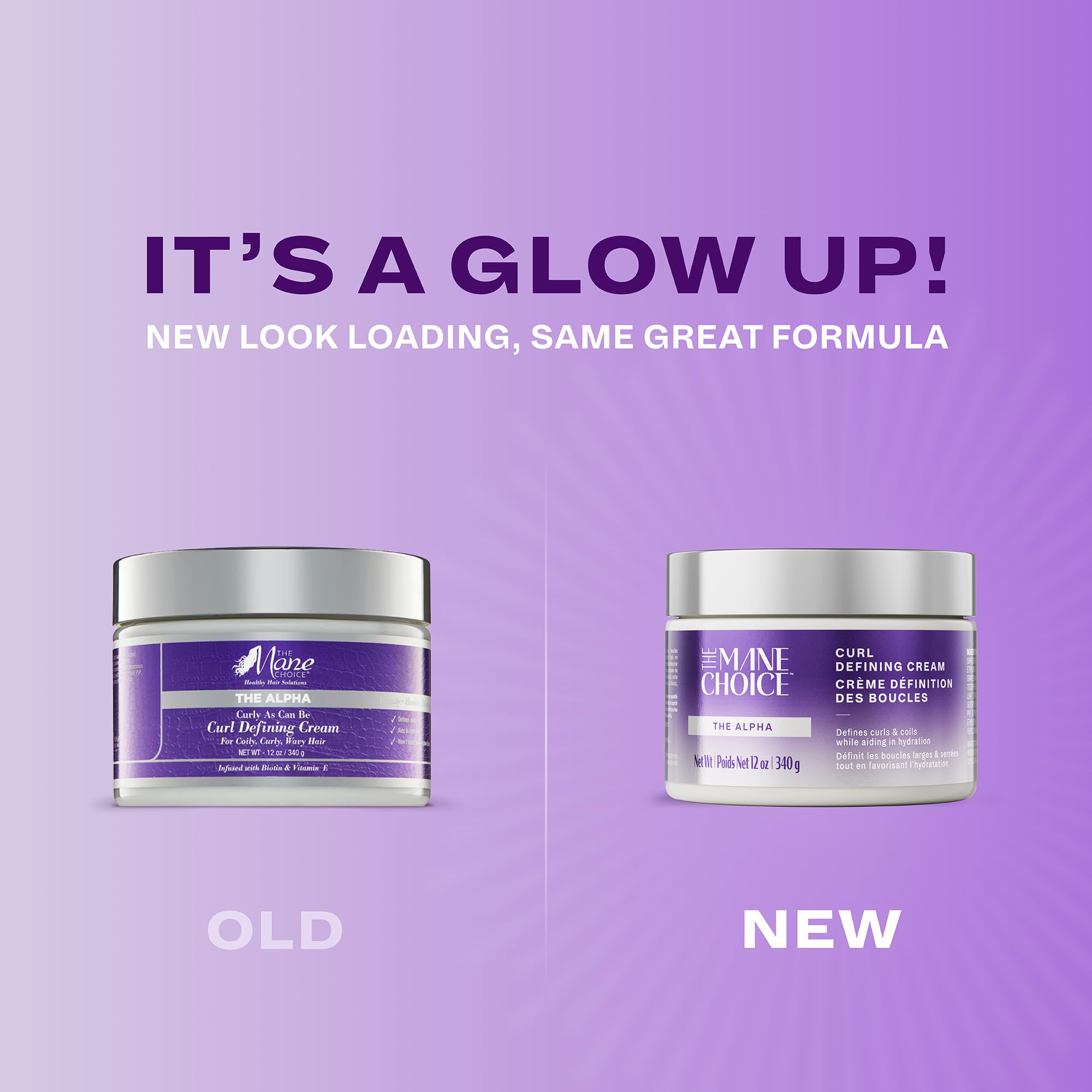 The Mane Choice Alpha Curly As Can Be Curl Defining Cream – 12 oz, Biotin & Vitamin E, Paraben-Free