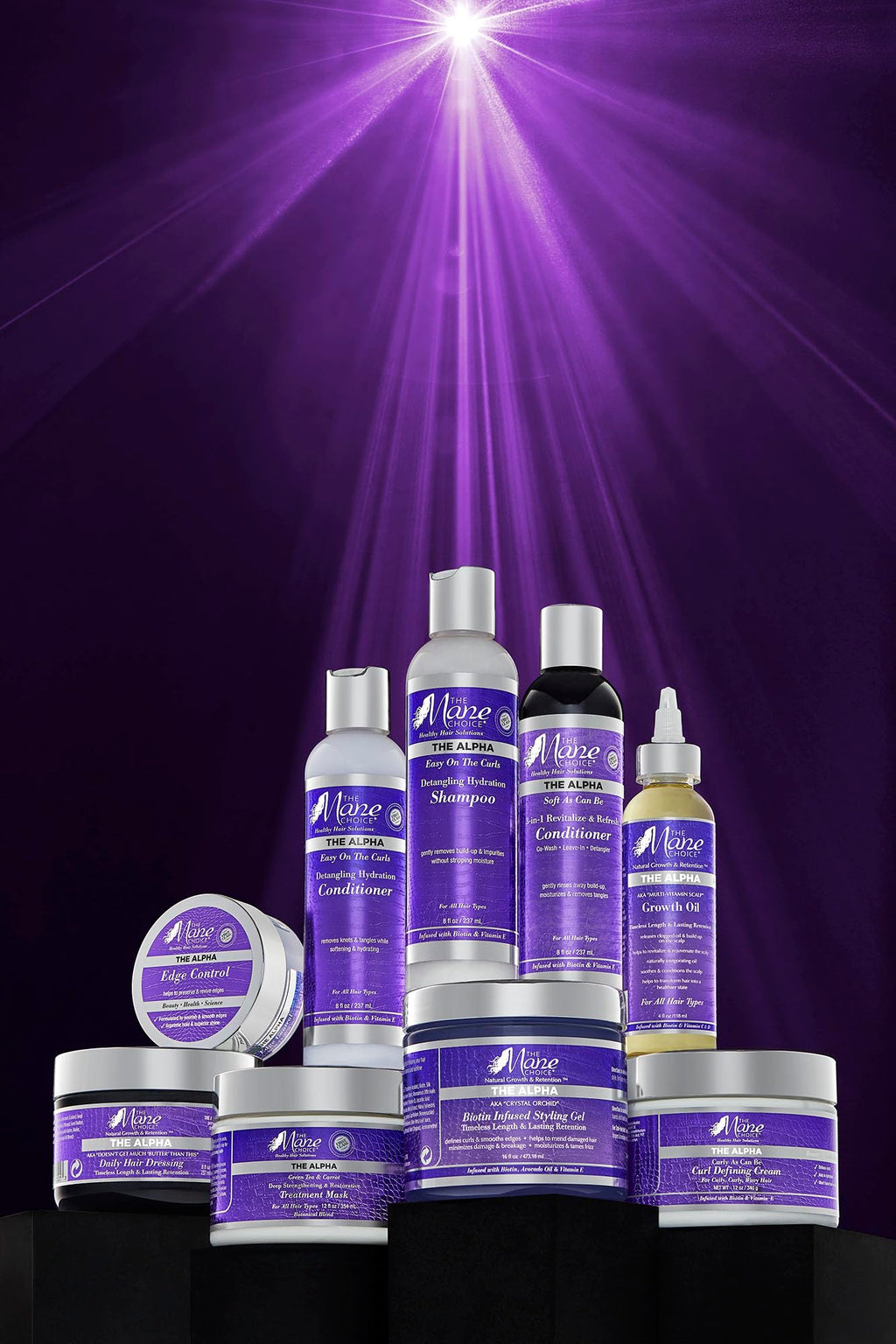 The Mane Choice Alpha Curly As Can Be Curl Defining Cream – 12 oz, Biotin & Vitamin E, Paraben-Free
