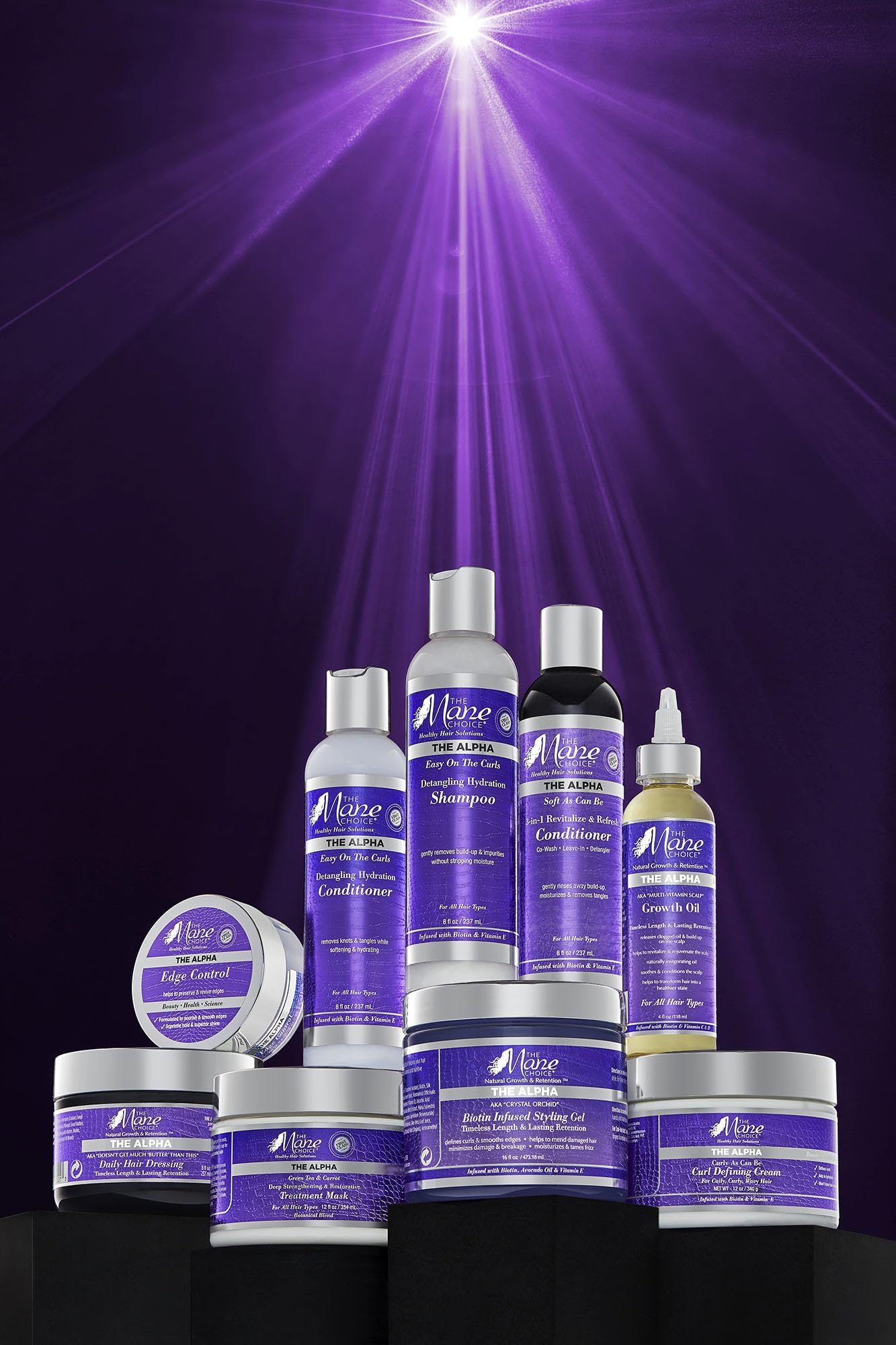 The Mane Choice Alpha Curly As Can Be Curl Defining Cream – 12 oz, Biotin & Vitamin E, Paraben-Free