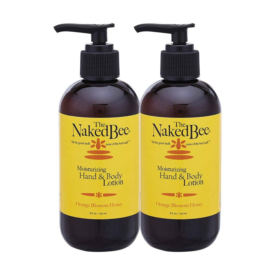 The Naked Bee Orange Blossom Honey Hand & Body Lotion 8 oz (2 Pack)