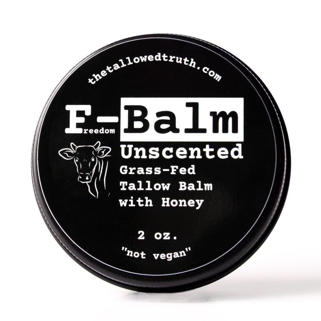 The Tallowed Truth F-Balm Tallow – Grass-Fed & Grass-Finished, 5-Ingredient All-Purpose Balm – 2 oz – Made in Canada