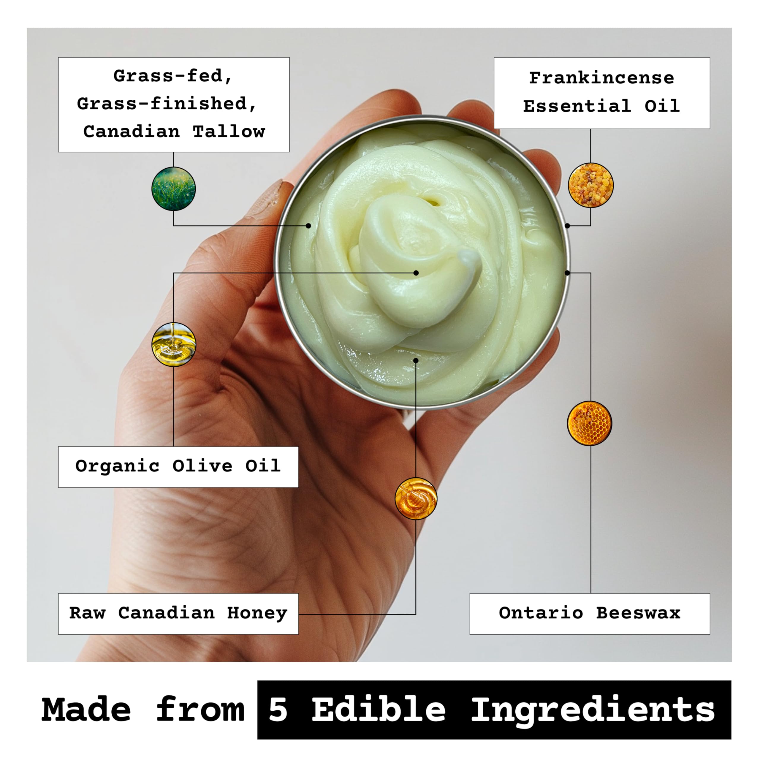The Tallowed Truth F-Balm Whipped Body Butter – Grass-Fed Tallow Moisturizer