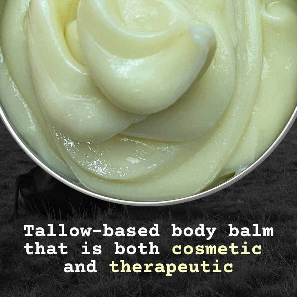The Tallowed Truth F-Balm Whipped Body Butter – Grass-Fed Tallow Moisturizer