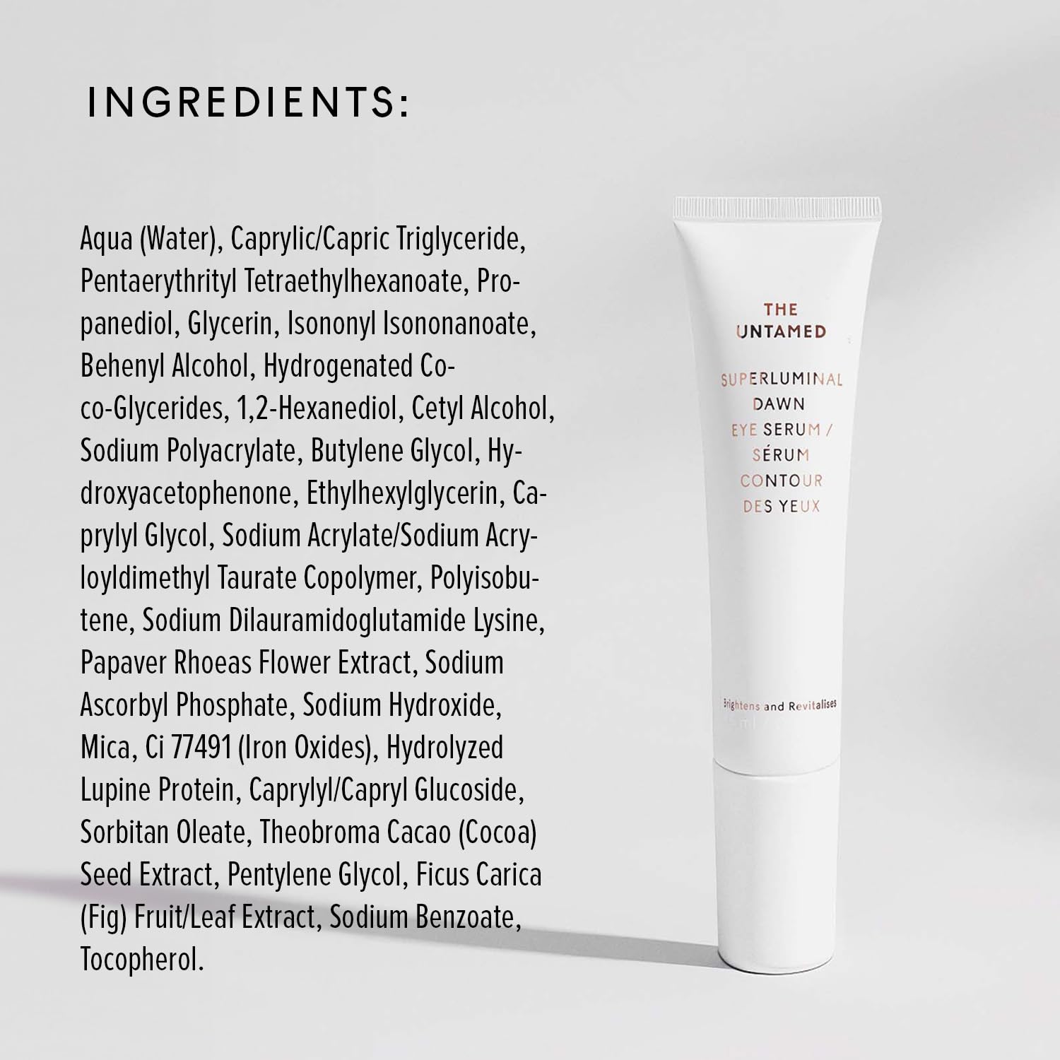The Untamed Superluminal Dawn Eye Serum – Brightening & Hydrating Under-Eye Care with Vitamin C, Poppy Flower & Cocoa Seed (1 fl oz)