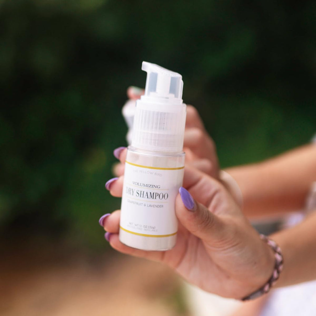 Yellow Bird All Natural Dry Shampoo Powder – Aerosol Free, Talc Free, Volumizing for Light & Dark Hair