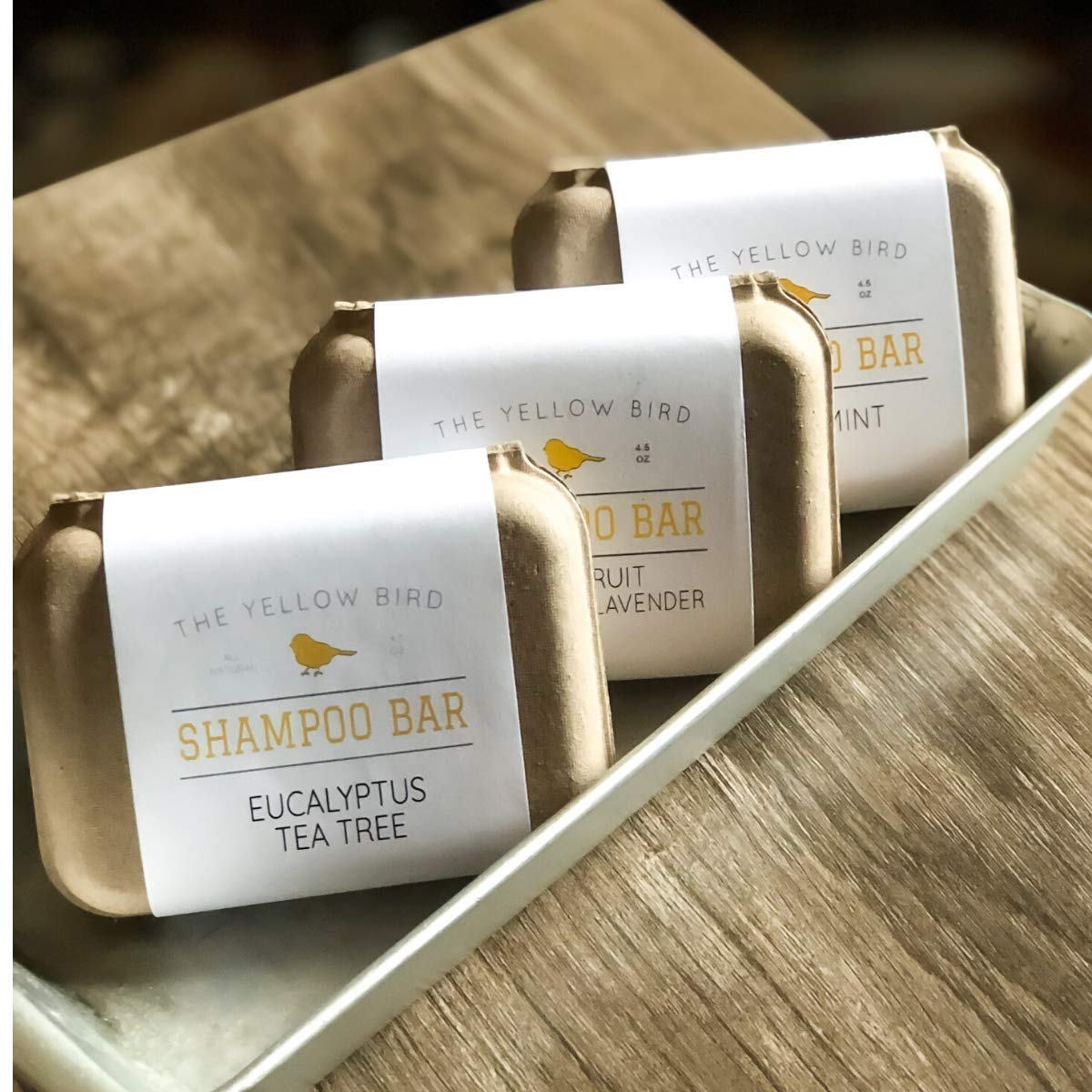 The Yellow Bird Eucalyptus Tea Tree Shampoo Bar — All Natural, Sulfate-Free, Vegan, Zero-Waste