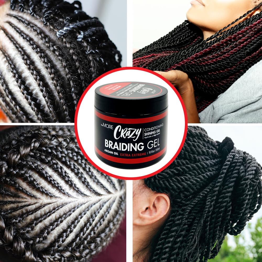 The MORE Crazy Conditioning Braiding Gel — Extreme Hold for All Hair Types | Argan Oil