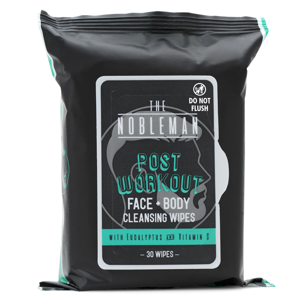 The Nobleman 4-Pack Cleansing Wipes – Post-Workout, Eucalyptus & Vitamin C (120 Ct)