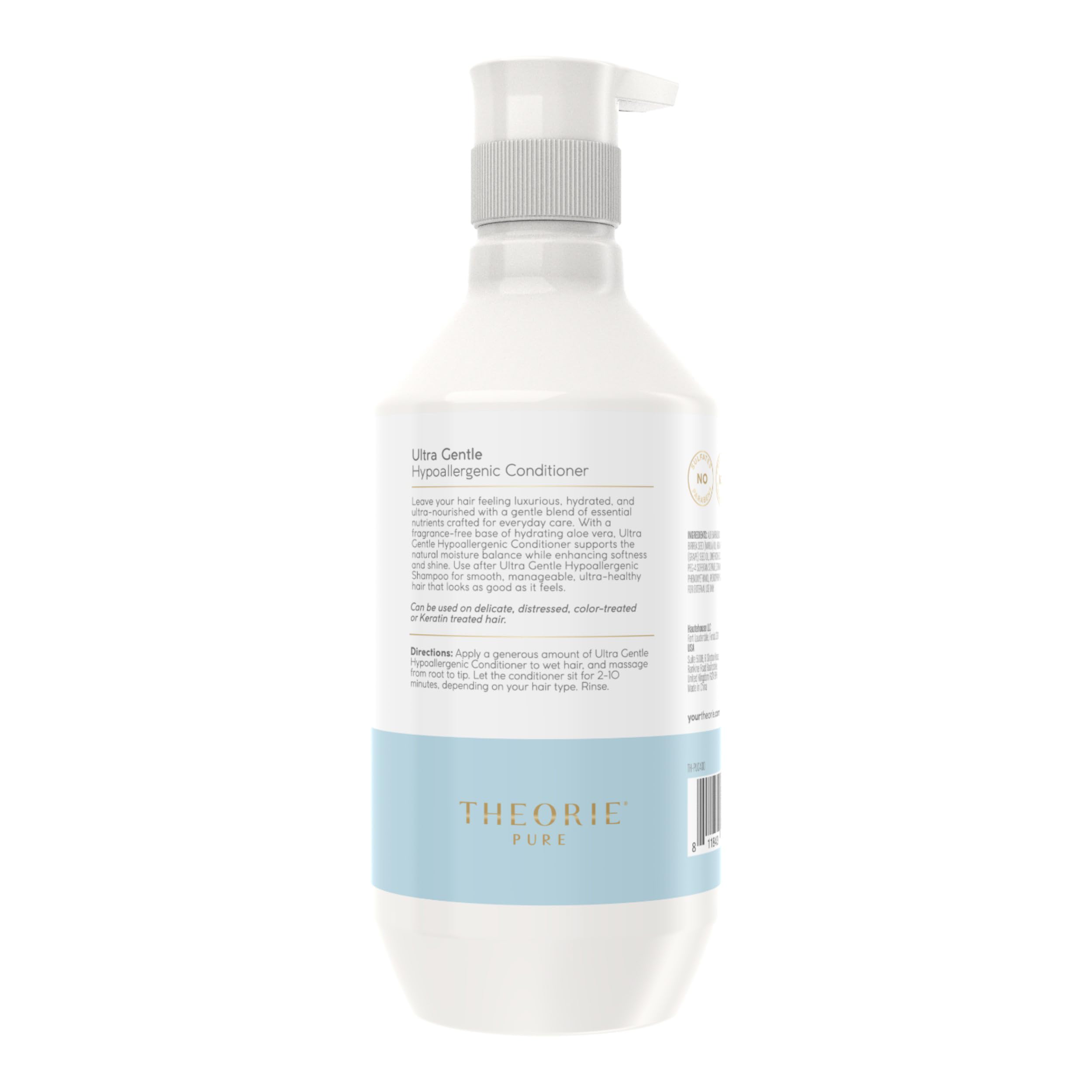 Theorie Pure Ultra Gentle Hypoallergenic Conditioner – Fragrance-Free, Plant-Based & Vegan | 400mL