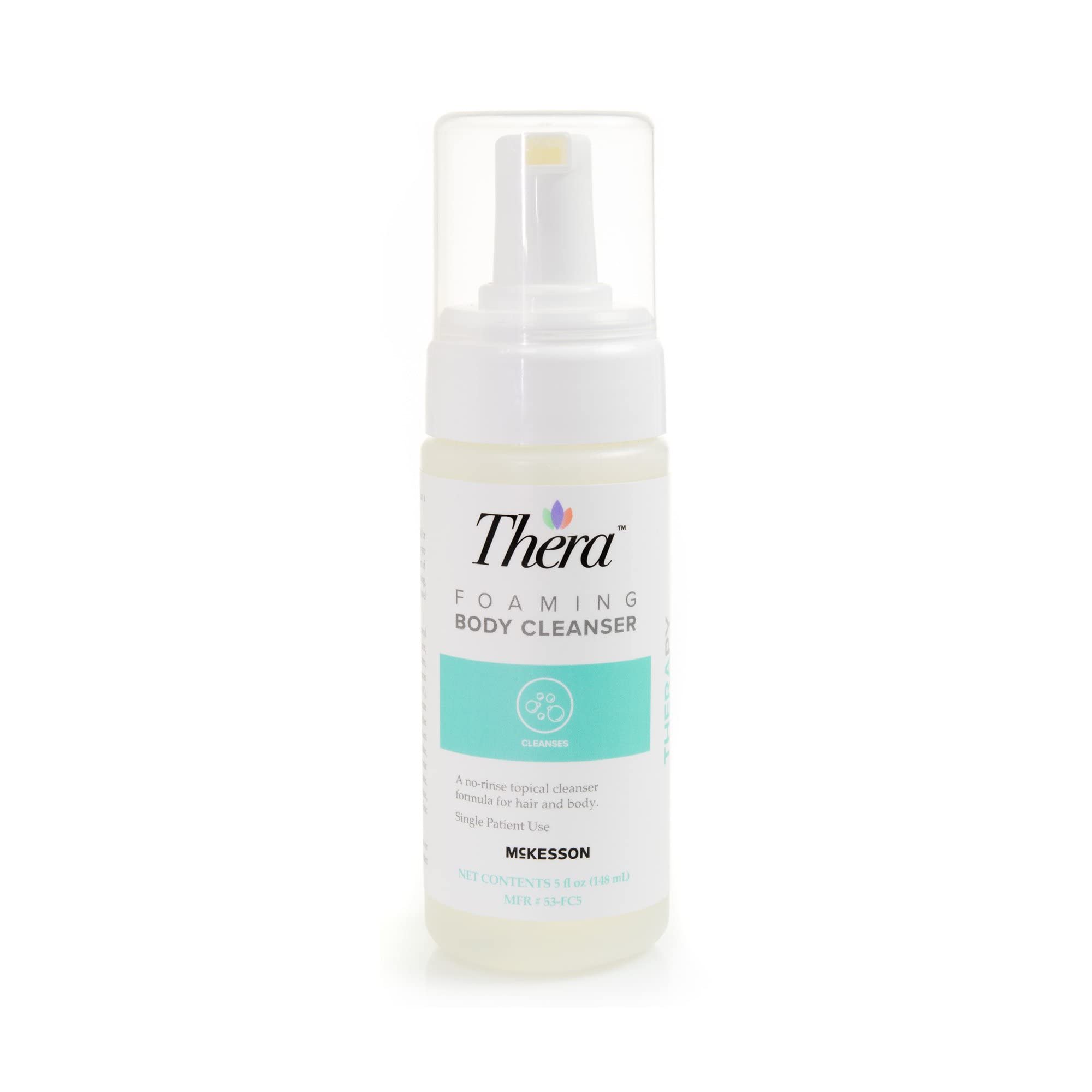 Thera Foaming Body & Hair Cleanser | Rinse-Free Exfoliating Foam, 5 oz