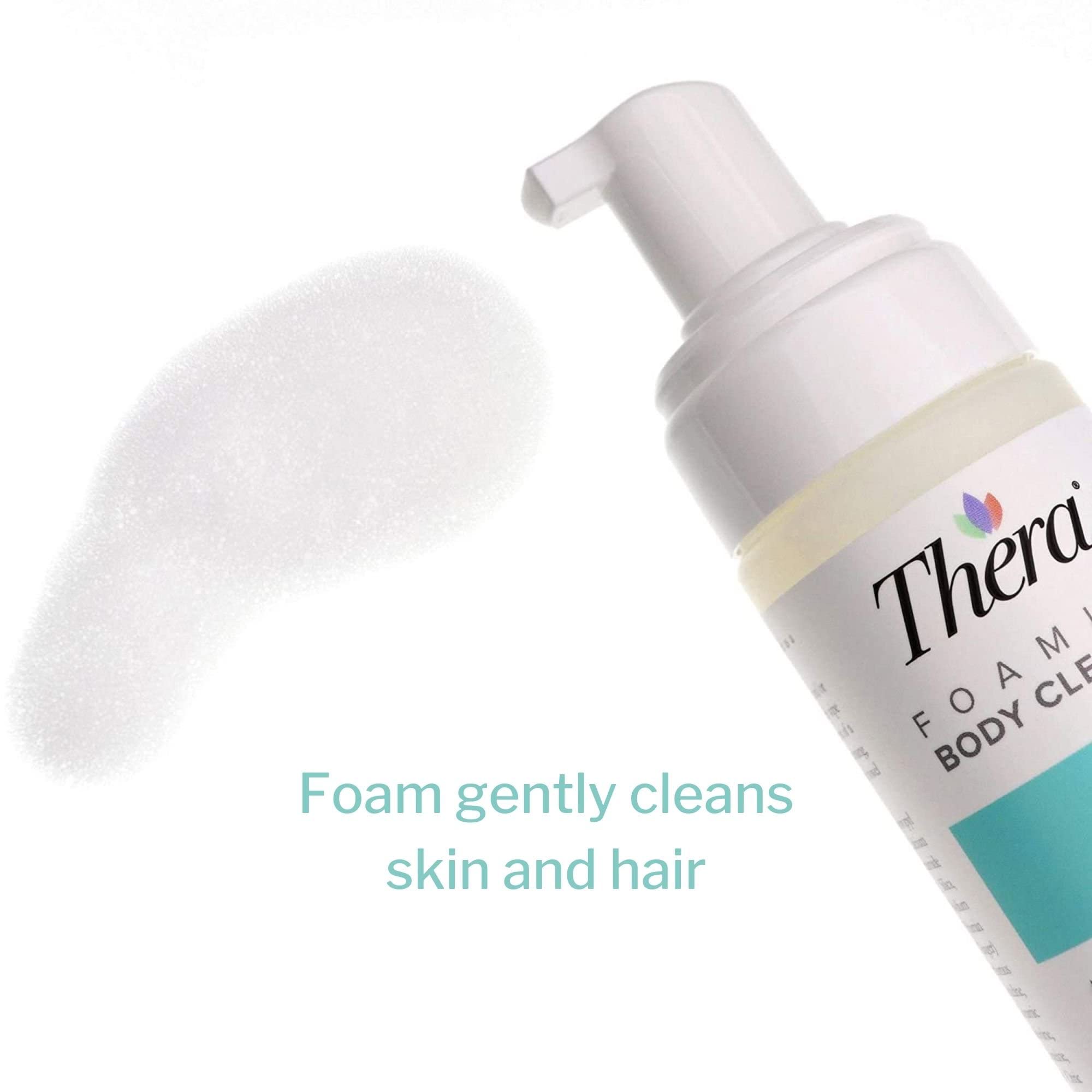 Thera Foaming Body & Hair Cleanser | Rinse-Free Exfoliating Foam, 5 oz