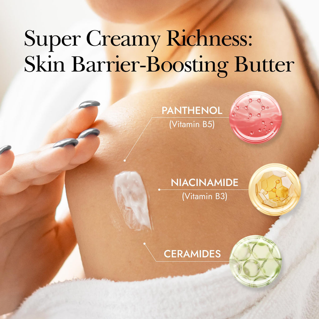 THERAPISPA Rejuvenating Body Butter – Hydrating Shea, Ceramides, Collagen & Vitamin B5 (7.0 fl oz)