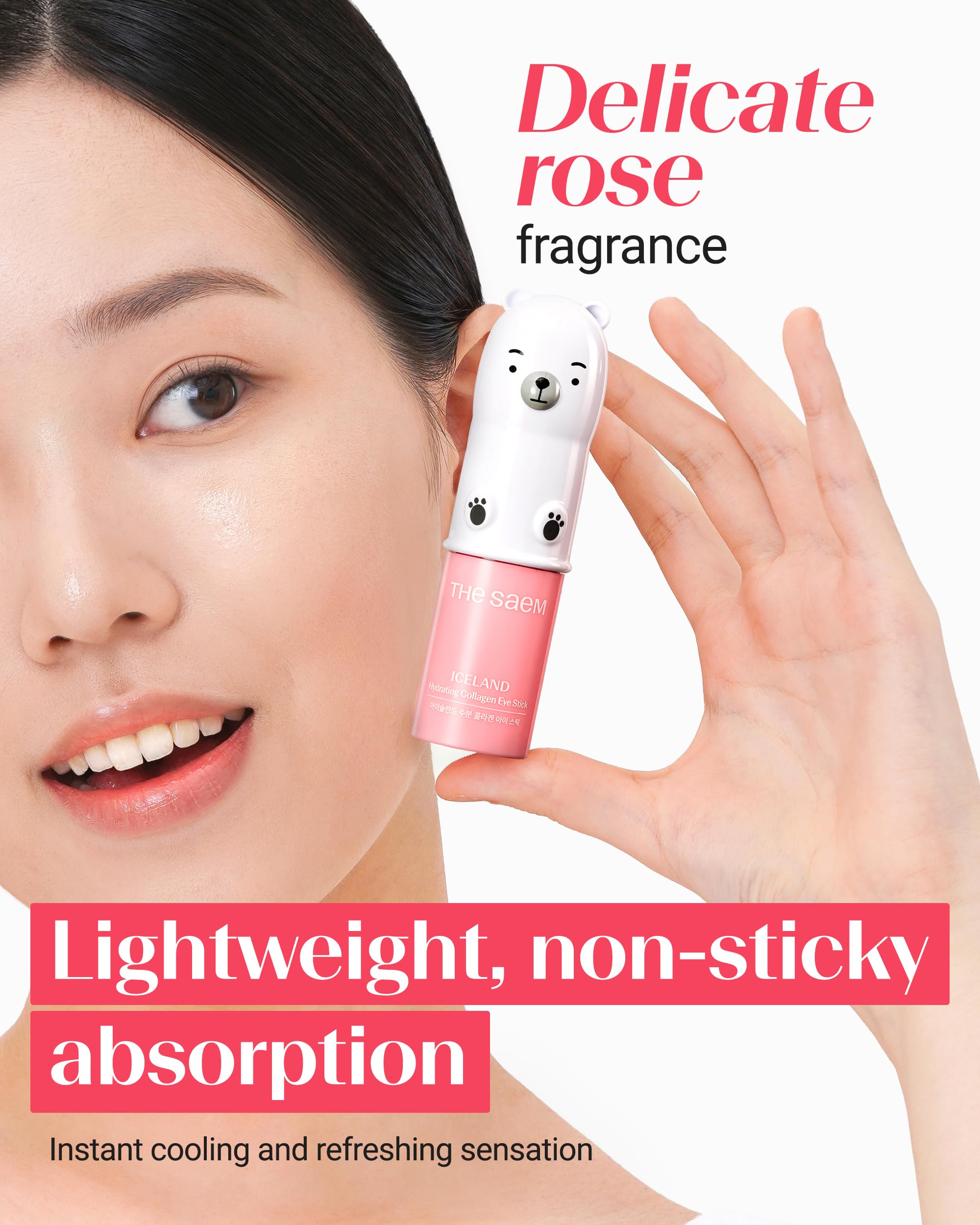 THESAEM Iceland Hydrating Collagen Eye Stick 0.38 oz – Anti-Wrinkle Under-Eye Balm