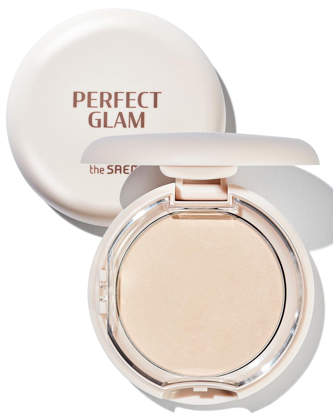 THESAEM Perfect Glam Glow Pact – Illuminating Face Powder with Colorful Pearls