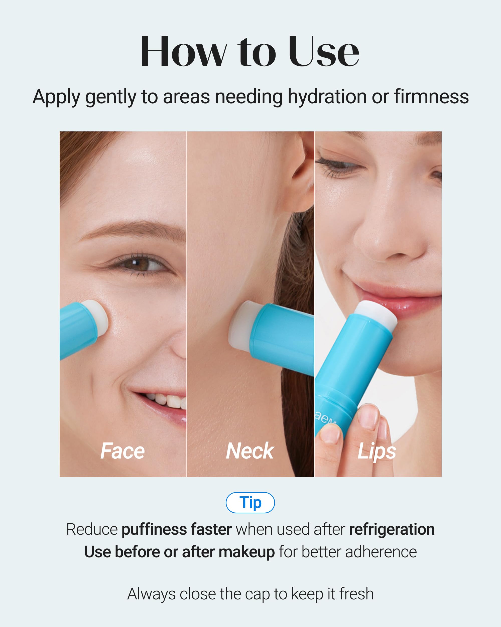 THESAEM Iceland Hydrating Eye Stick with Bear Keyring Set – Cooling Under-Eye Balm, 0.38oz