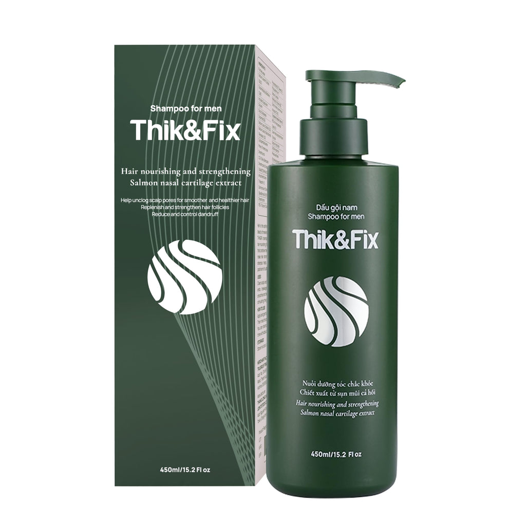 Thik&Fix Hair Growth Shampoo for Men – Volume, Strength & Texture, Scalp Hydration (15.2 oz)