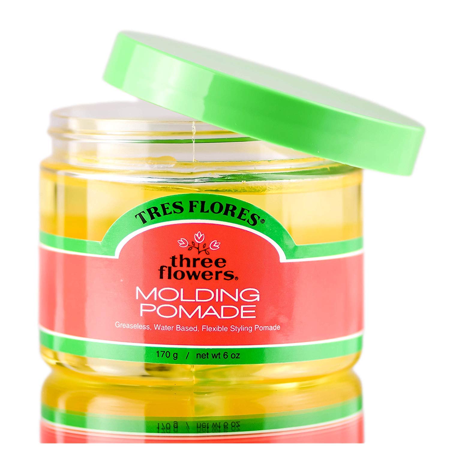 Three Flowers Molding Pomade 6 oz (Pack of 6) – Greaseless, Water-Based Styling