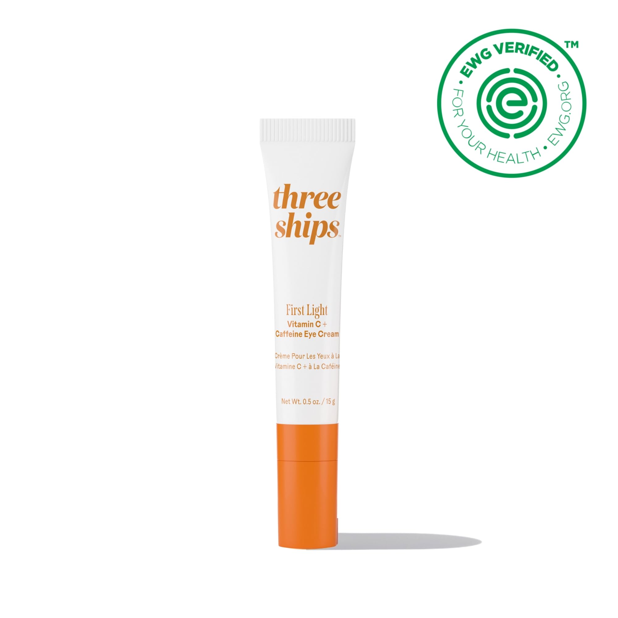 Three Ships First Light Vitamin C + Caffeine Eye Cream – De-Puff, Hydrate, Awake Under-Eye