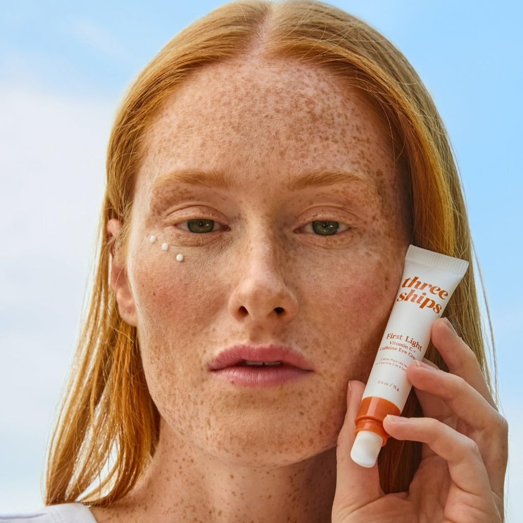 Three Ships First Light Vitamin C + Caffeine Eye Cream – De-Puff, Hydrate, Awake Under-Eye