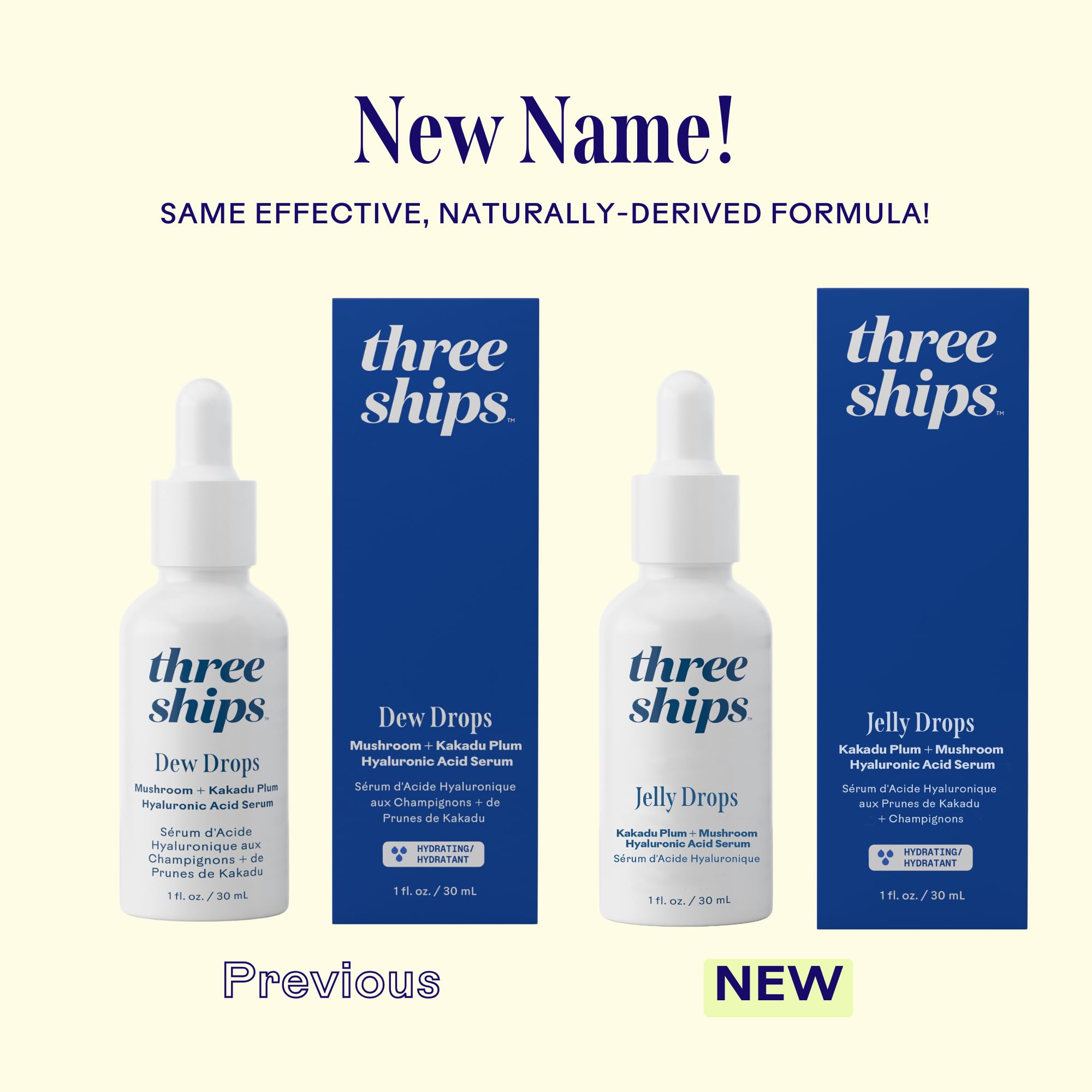 Three Ships Jelly Drops Kakadu Plum + Mushroom Hyaluronic Acid Serum — Hydration & Plump Skin