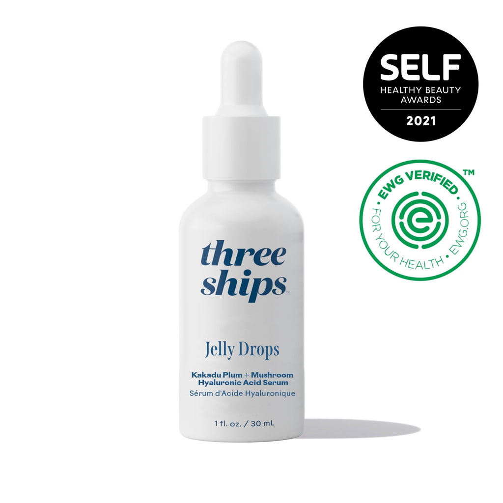 Three Ships Jelly Drops Kakadu Plum + Mushroom Hyaluronic Acid Serum — Hydration & Plump Skin