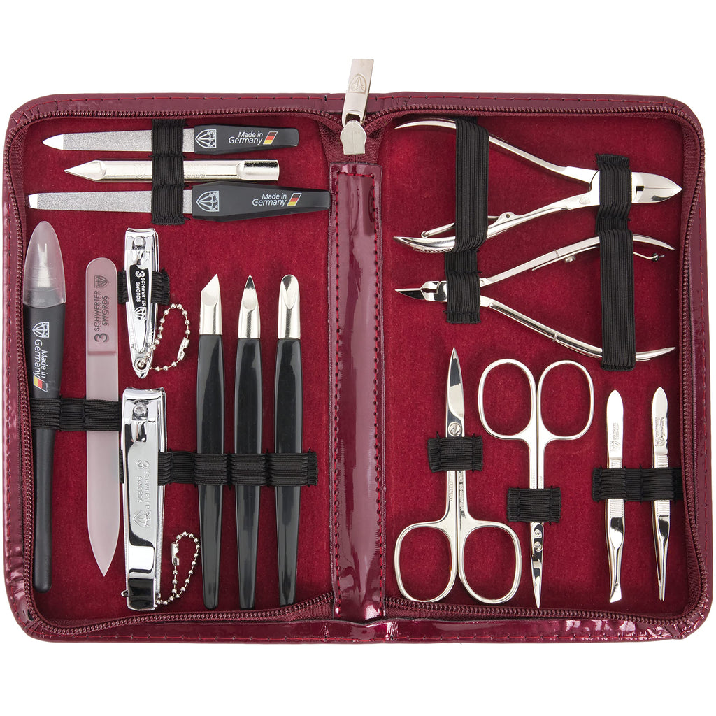 3 Swords Germany 16-Piece Manicure &amp; Pedicure Kit – Premium German Craft in Gift Box