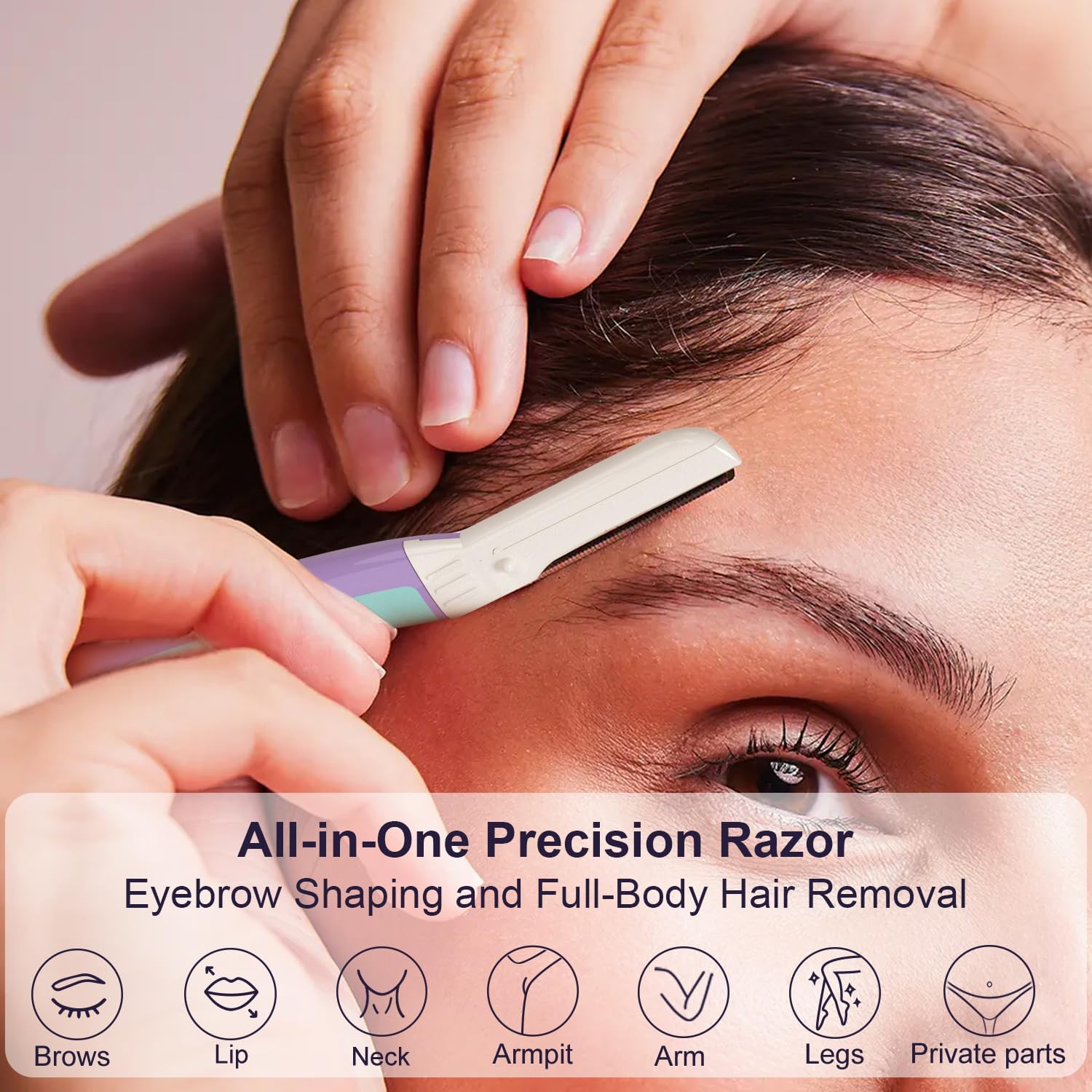 THURLADY Dermaplane Razor – Gentle Facial Hair Removal & Exfoliation, Reusable Handle + 19 Microblades