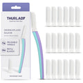 THURLADY Dermaplane Razor – Gentle Facial Hair Removal & Exfoliation, Reusable Handle + 19 Microblades