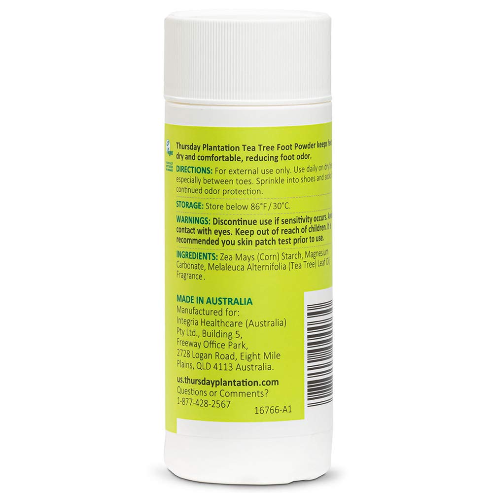Thursday Plantation Tea Tree Foot Powder – Odor Control & Dry Feet | 3.5 oz