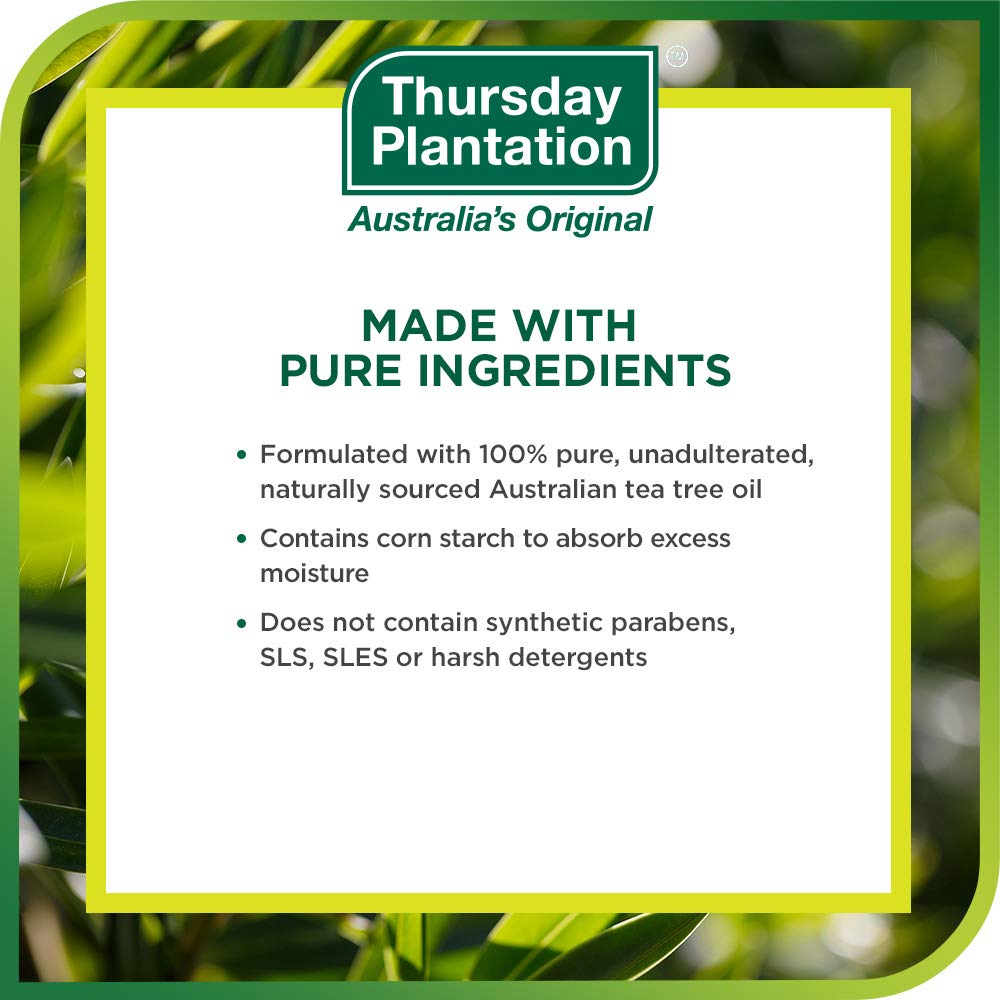 Thursday Plantation Tea Tree Foot Powder – Odor Control & Dry Feet | 3.5 oz