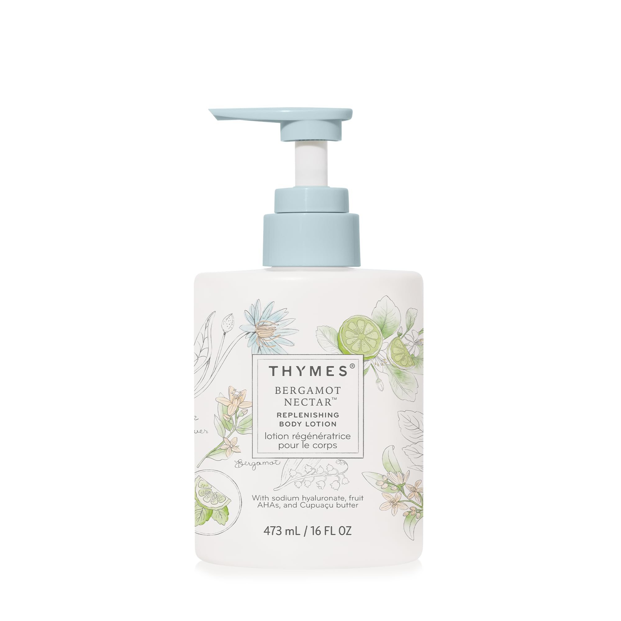 Thymes Bergamot Nectar Large Replenishing Body Lotion for Dry Skin | 16 oz